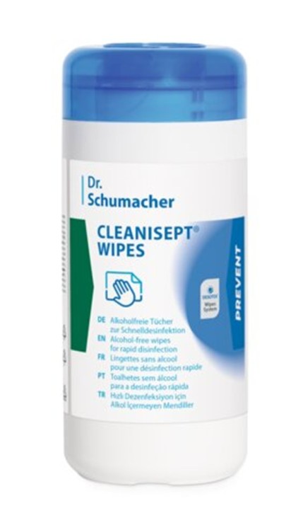 Cleanisept Wipes, Desinfektionstücher für Ultraschallköpfe in Spenderdose